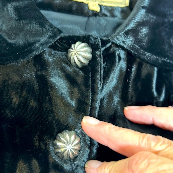 Vintage Double D Ranch Velvet Floral Jacket Western Conchos Rayon - Picture 6 of 11